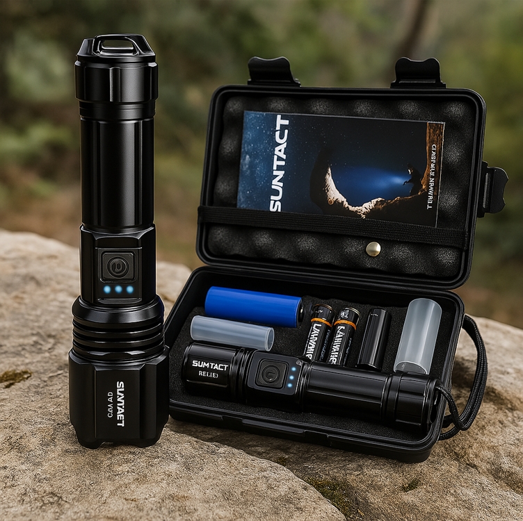 Sunitact Lanterna Led Recarregável, Lanterna Tatica Militar 10000 Lumens XHP70.2 Lanterna a Pilha, USB Lanternas Taticas Super Potentes Led Recarregavel, Ideal para Camping, Pesca e Emergências Sunitact Lanterna Led Recarregável, Lanterna Tatica Militar 10000 Lumens XHP70.2 Lanterna a Pilha, USB Lanternas Taticas Super Potentes Led Recarregavel, Ideal para Camping, Pesca e Emergências