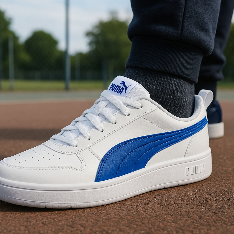 Tênis Puma Rickie Bdp Masculino - Branco+Azul Tênis Puma Rickie Bdp Masculino - Branco+Azul