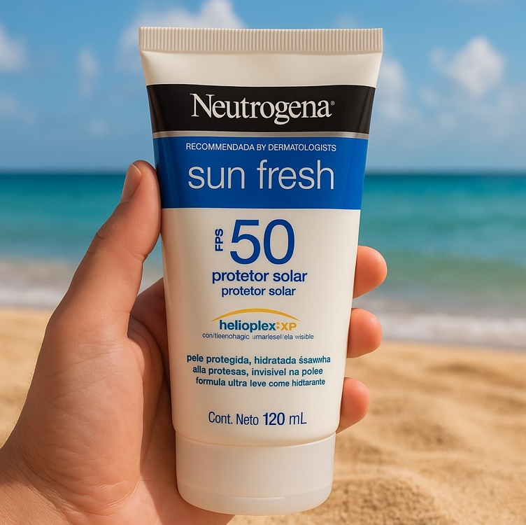 Neutrogena Sun Fresh Protetor Solar Corporal FPS 50, 120ml Neutrogena Sun Fresh Protetor Solar Corporal FPS 50, 120ml