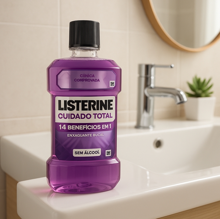 Listerine Cuidado Total 14 Benefícios em 1 Enxaguante Bucal Sem Álcool, 500ml Listerine Cuidado Total 14 Benefícios em 1 Enxaguante Bucal Sem Álcool, 500ml