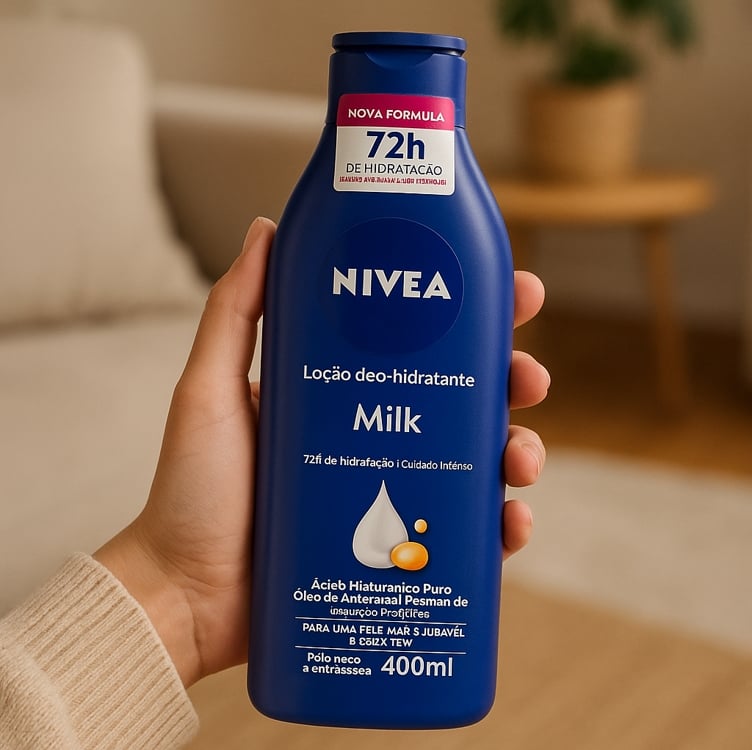 NIVEA Loção Deo-Hidratante Milk 400ml - Hidratação e nutrição profunda por 72h para uma pele macia e suave NIVEA Loção Deo-Hidratante Milk 400ml - Hidratação e nutrição profunda por 72h para uma pele macia e suave