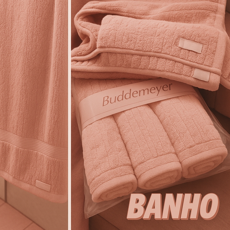 Buddemeyer Jogo de Toalhas Fio Penteado Canelado Banho Kaki 2 Peças Buddemeyer Jogo de Toalhas Fio Penteado Canelado Banho Kaki 2 Peças