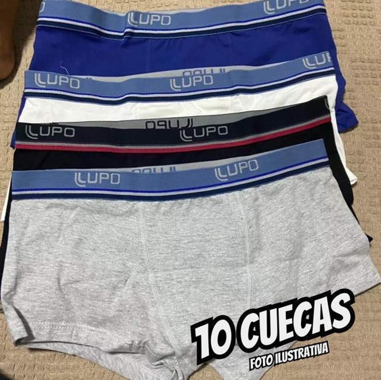 Kit Com 10 Cuecas Sunga Adulto Algodão Lupo Kit Com 10 Cuecas Sunga Adulto Algodão Lupo