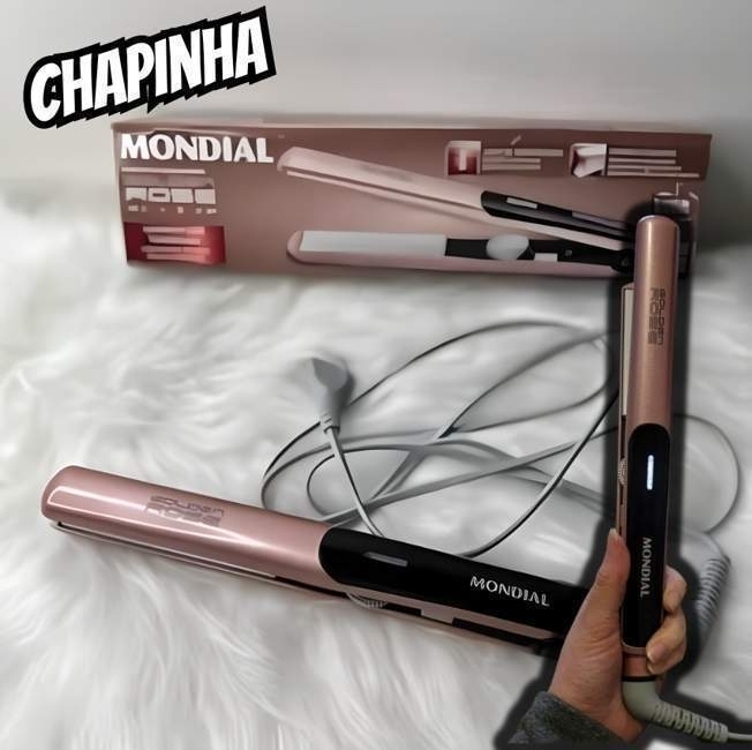 Prancha Alisadora Chapinha De Cabelo Mondial Golden Rose P-20 Bivolt Com Tecnologia Tourmaline Íon E Chapas Flutuantes Prancha Alisadora Chapinha De Cabelo Mondial Golden Rose P-20 Bivolt Com Tecnologia Tourmaline Íon E Chapas Flutuantes