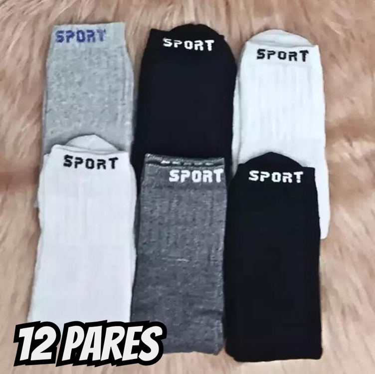 12 Pares Meias Masculina Cano Alto Grossa Algodão Oferta 12 Pares Meias Masculina Cano Alto Grossa Algodão Oferta