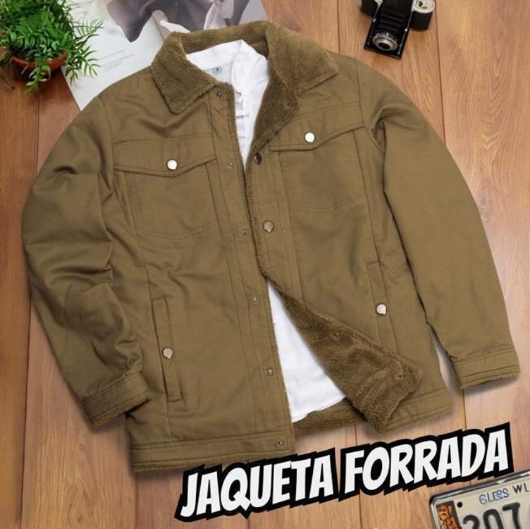 Jaqueta Bomber De Sarja Forrada Slim Fit Importada Frio Jaqueta Bomber De Sarja Forrada Slim Fit Importada Frio