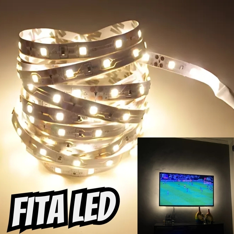 Fita Led Amarela 2835 Quente 5m 300 Led Dupla Face 12v Fonte Cor da luz Branco-quente IP20 110V/220V Fita Led Amarela 2835 Quente 5m 300 Led Dupla Face 12v Fonte Cor da luz Branco-quente IP20 110V/220V