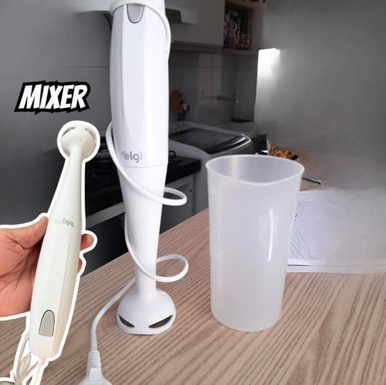 Mixer de Mão 200W Elgin Compacto e Leve, ergonômico e fácil de limpar Branco 110v Mixer de Mão 200W Elgin Compacto e Leve, ergonômico e fácil de limpar Branco 110v