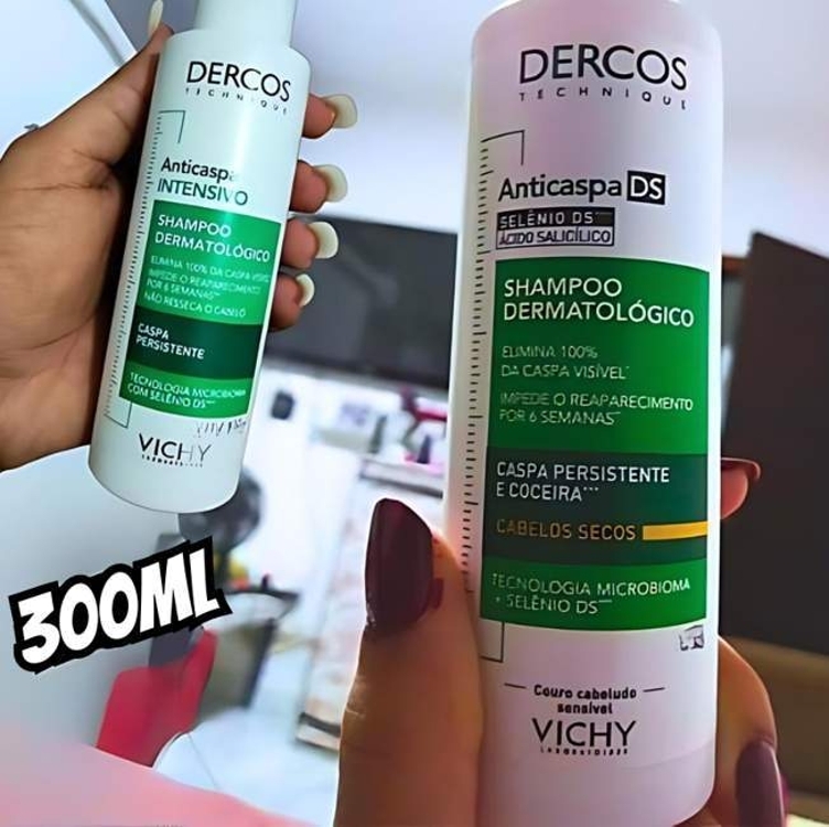 Vichy, Dercos Shampoo Anticaspa Intensivo para Cabelos Secos, 300ml Vichy, Dercos Shampoo Anticaspa Intensivo para Cabelos Secos, 300ml