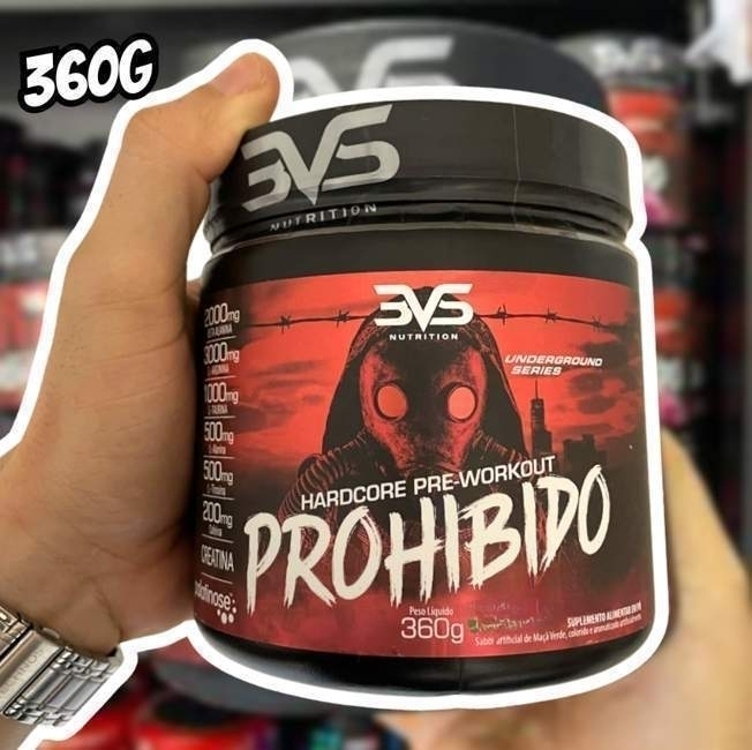 3VS Nutrition Pré Treino Prohibido 360g Sabor Ponche de Frutas 3VS Nutrition Pré Treino Prohibido 360g Sabor Ponche de Frutas