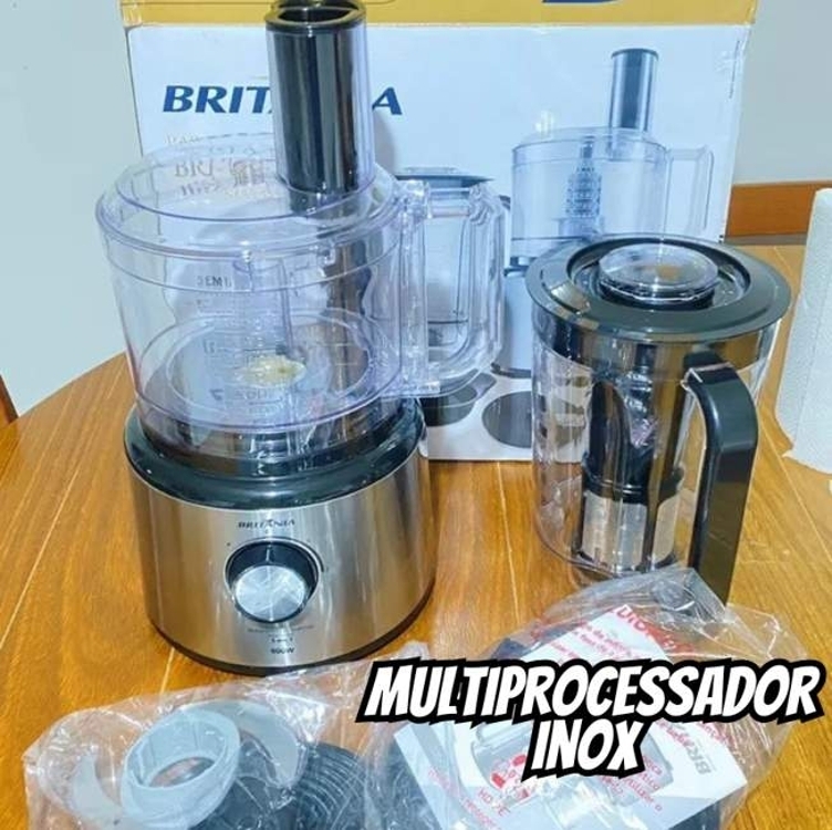 Multiprocessador Inox Turbo Bmp2700p 900w Prateado Britânia 110V Multiprocessador Inox Turbo Bmp2700p 900w Prateado Britânia 110V