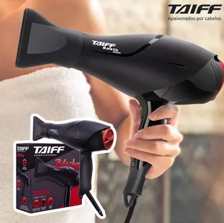 Taiff Black Ion Secador De Cabelo Profissional 2000w Cor Preto 110V Taiff Black Ion Secador De Cabelo Profissional 2000w Cor Preto 110V