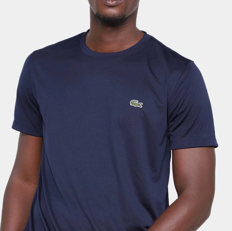 Camiseta Lacoste Treino Logo Masculina - Marinho Camiseta Lacoste Treino Logo Masculina - Marinho