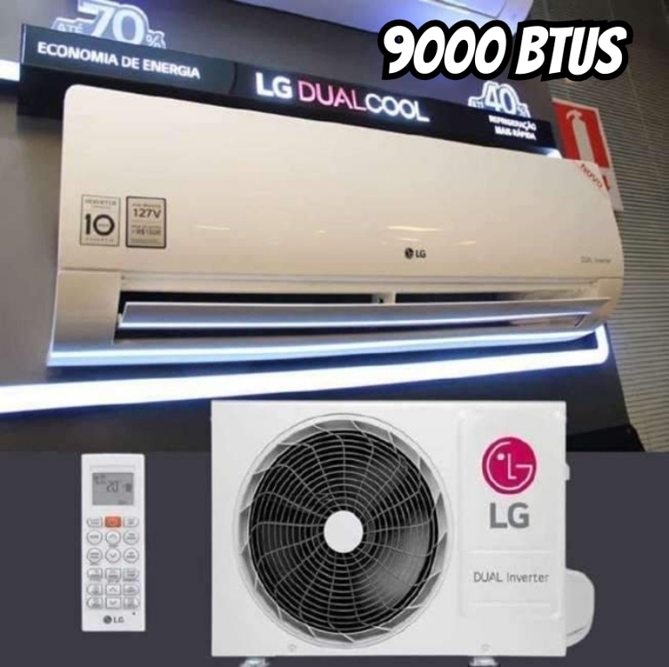 LG Ar Condicionado Split LG Dual Inverter AI Voice 9000 BTU/h Frio S3-Q09AA31F - 220 Volts