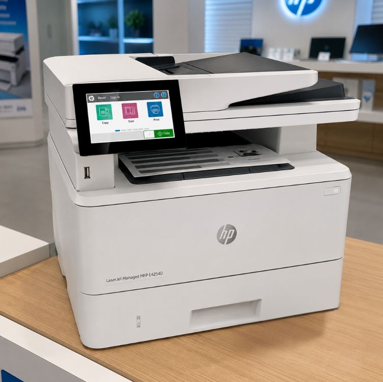 Impressora Multifuncional HP E42540F, Laser, Mono, USB, Visor LCD, 110V, Branco - 3PZ75A#696