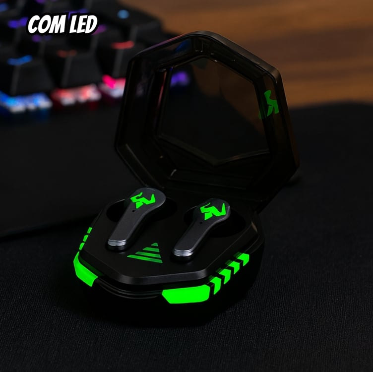 Fone De Ouvido Via Bluetooth Amby Hd 5.1 Stereo Led Gamer Sem Fio Fone De Ouvido Via Bluetooth Amby Hd 5.1 Stereo Led Gamer Sem Fio