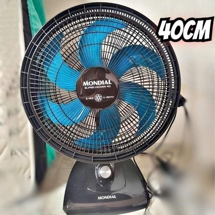 Ventilador De Mesa Mondial 110v, 40cm, 6 Pás, Super Power - Vsp-40-ap Ventilador De Mesa Mondial 110v, 40cm, 6 Pás, Super Power - Vsp-40-ap