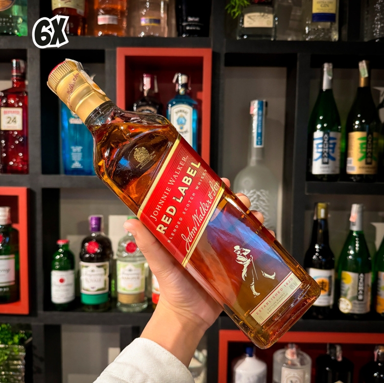 Whisky Johnnie Walker Red Label 1L 6 Unidades Whisky Johnnie Walker Red Label 1L 6 Unidades