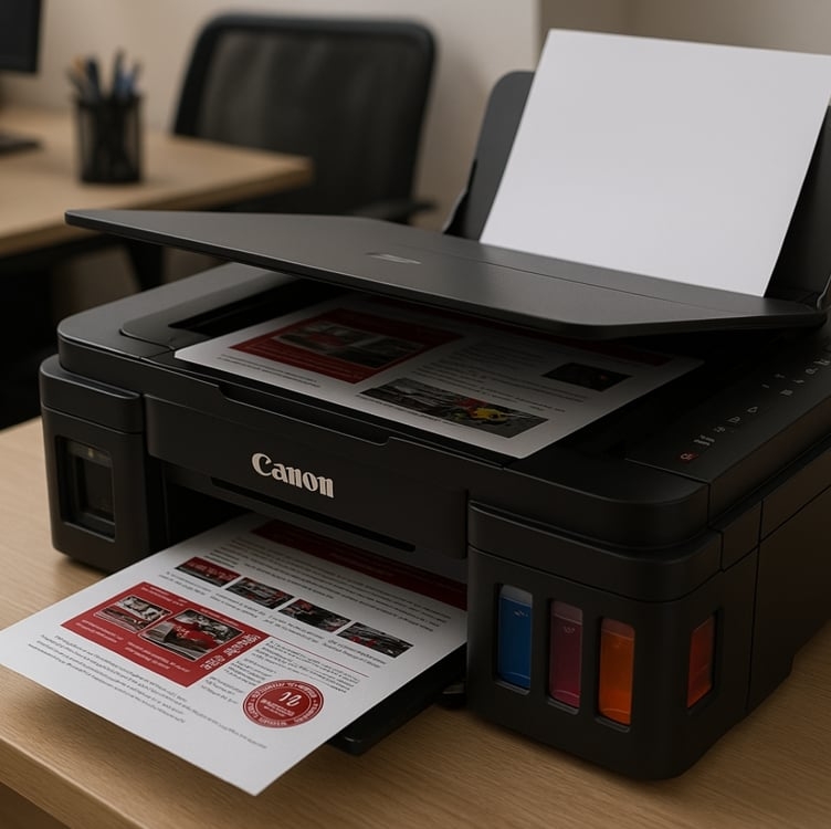 Impressora Canon, sistema de tinta original G3110 Multi Wi-Fi, cor preta Impressora Canon, sistema de tinta original G3110 Multi Wi-Fi, cor preta