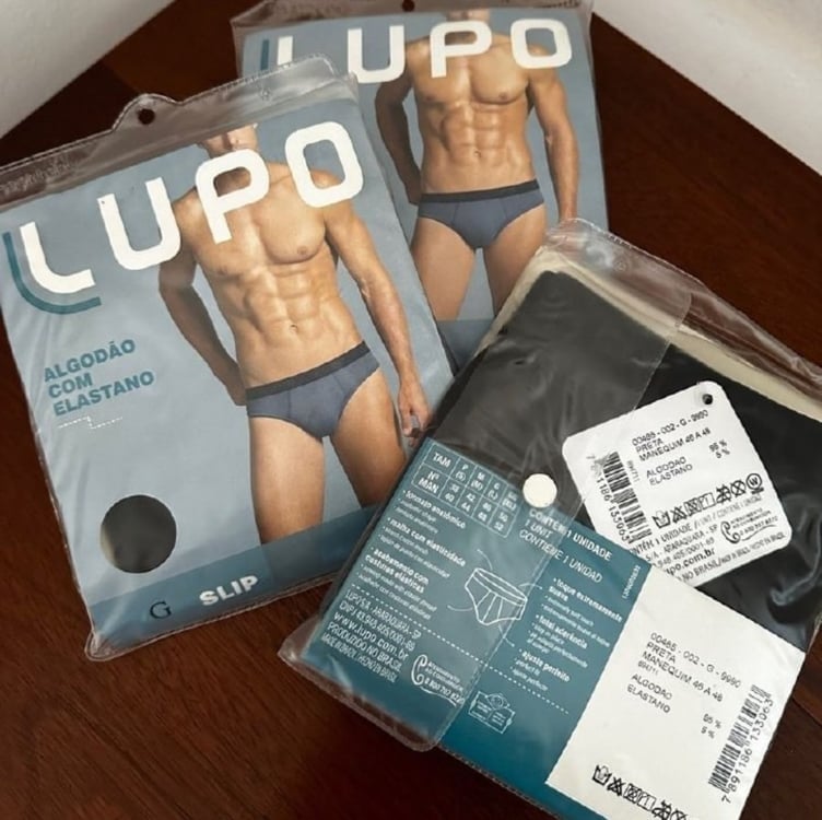 Kit Com 6 Cuecas Slip Algodão Adulto Lupo Kit Com 6 Cuecas Slip Algodão Adulto Lupo