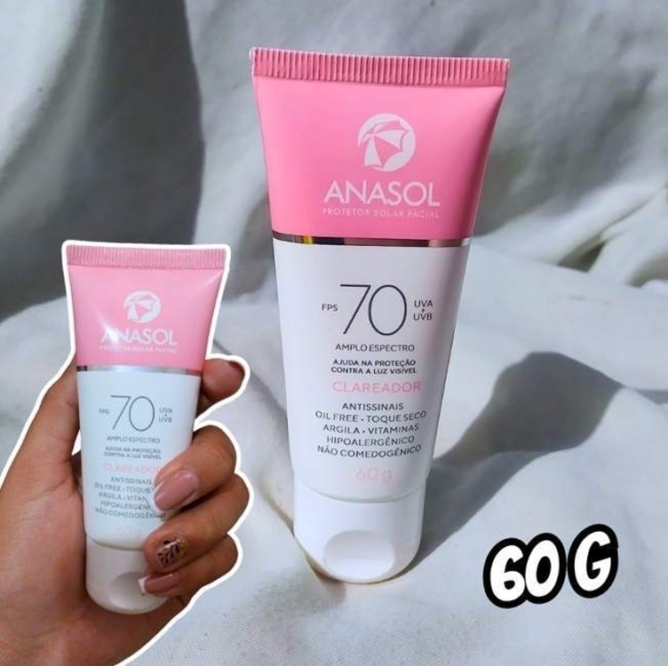 Protetor Solar Facial Clareador FPS 70 60g - Anasol Protetor Solar Facial Clareador FPS 70 60g - Anasol