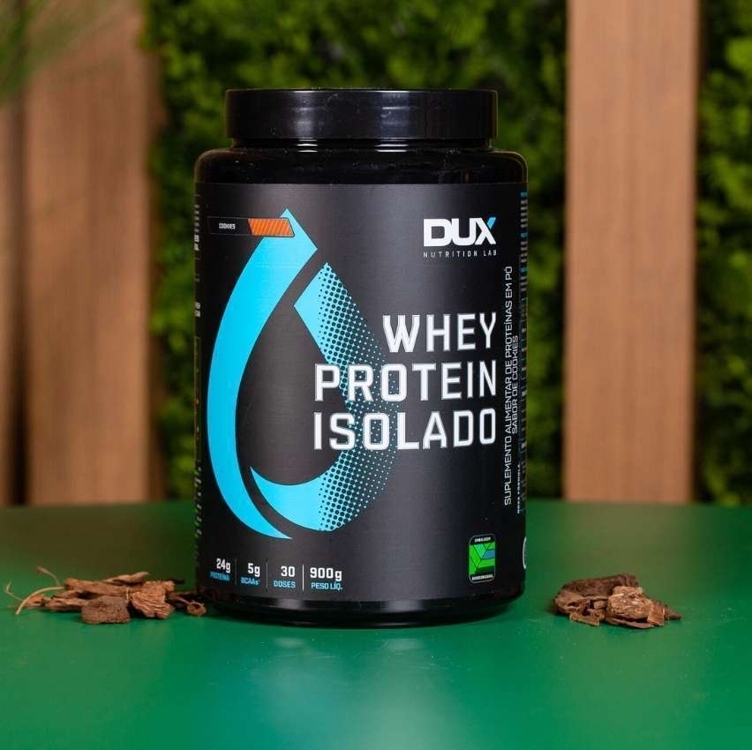 Whey Protein Isolado Dux Nutrition - Pote 900g Sabor Baunilha Whey Protein Isolado Dux Nutrition - Pote 900g Sabor Baunilha