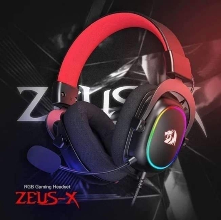 Headset Gamer Redragon Zeus X, Chroma Mk.ii, Rgb, Surround 7.1, Usb, Drivers 53mm, Preto/vermelho - H510-rgb Headset Gamer Redragon Zeus X, Chroma Mk.ii, Rgb, Surround 7.1, Usb, Drivers 53mm, Preto/vermelho - H510-rgb