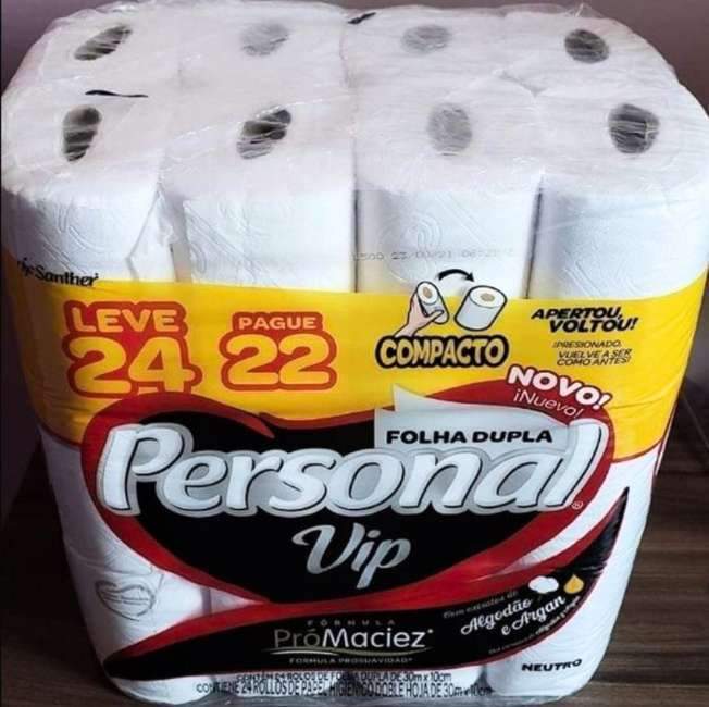 Personal Vip - Papel Higiênico, Folha Dupla, Branco 24 Unidades (embalagem Pode Variar) Personal Vip - Papel Higiênico, Folha Dupla, Branco 24 Unidades (embalagem Pode Variar)