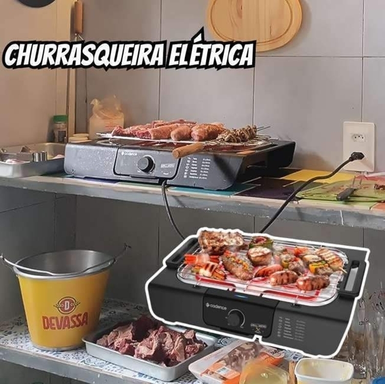 Cadence Churrasqueira Elétrica Cadence Grill Menu, GRL810, 127V Cadence Churrasqueira Elétrica Cadence Grill Menu, GRL810, 127V