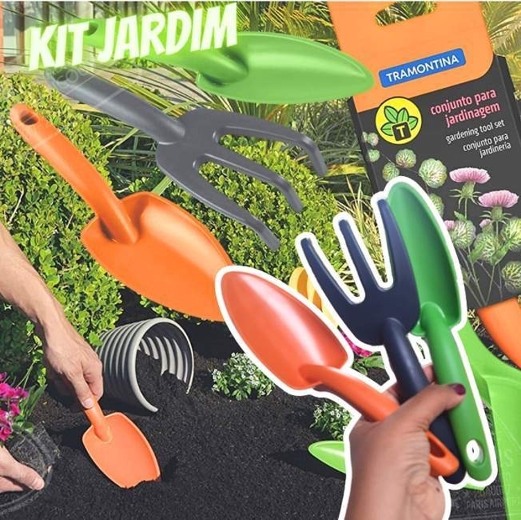 Tramontina Conjunto para Jardinagem em Plástico com 3 Peças Tramontina Conjunto para Jardinagem em Plástico com 3 Peças