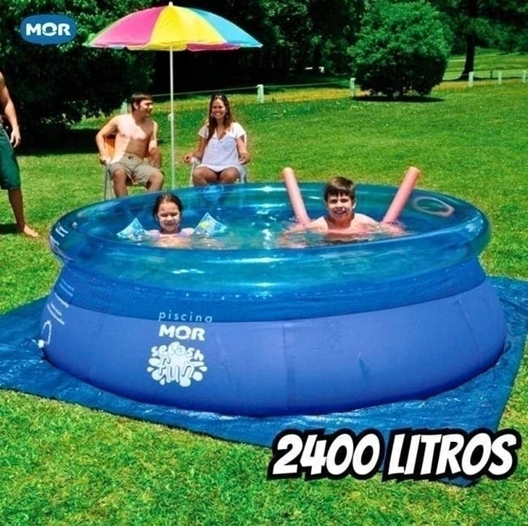 Piscina splash fun redonda inflável 2400 litros Mor Piscina splash fun redonda inflável 2400 litros Mor