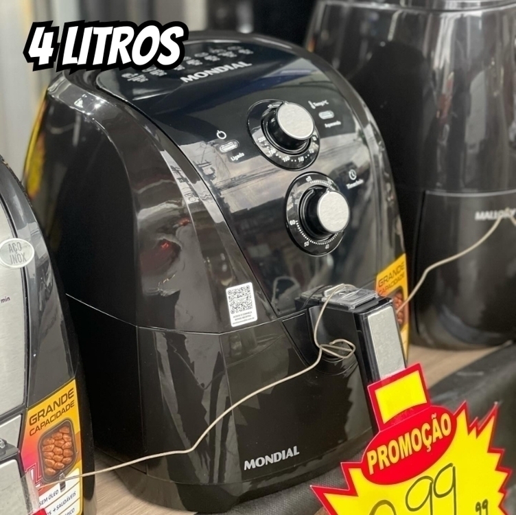 Fritadeira Elétrica Sem Óleo Air Fryer Mondial Family AFN40FB 4 L – Preta Fritadeira Elétrica Sem Óleo Air Fryer Mondial Family AFN40FB 4 L – Preta