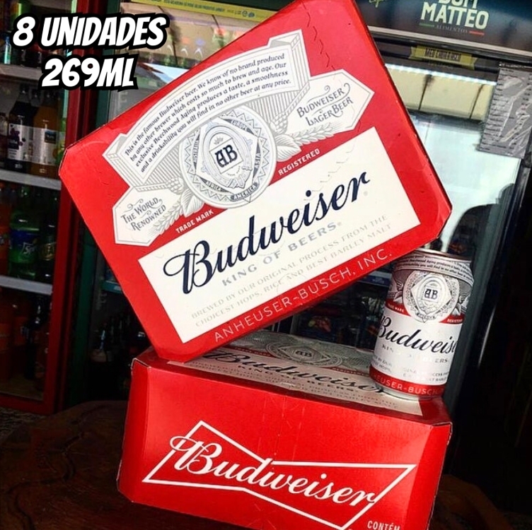 Pack de Budweiser Lata 269ML, 8 Unidades Pack de Budweiser Lata 269ML, 8 Unidades