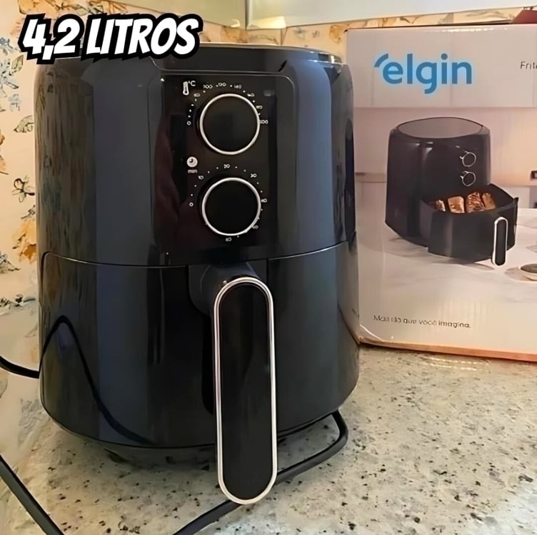 Fritadeira Elétrica Cube Fry Elgin 4,2 Litros 1600W 110V - Airfryer Fritadeira Elétrica Cube Fry Elgin 4,2 Litros 1600W 110V - Airfryer