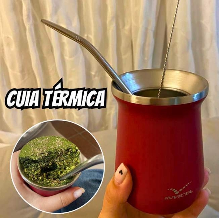Cuia Térmica 250ml Vermelho Invicta Cuia Térmica 250ml Vermelho Invicta