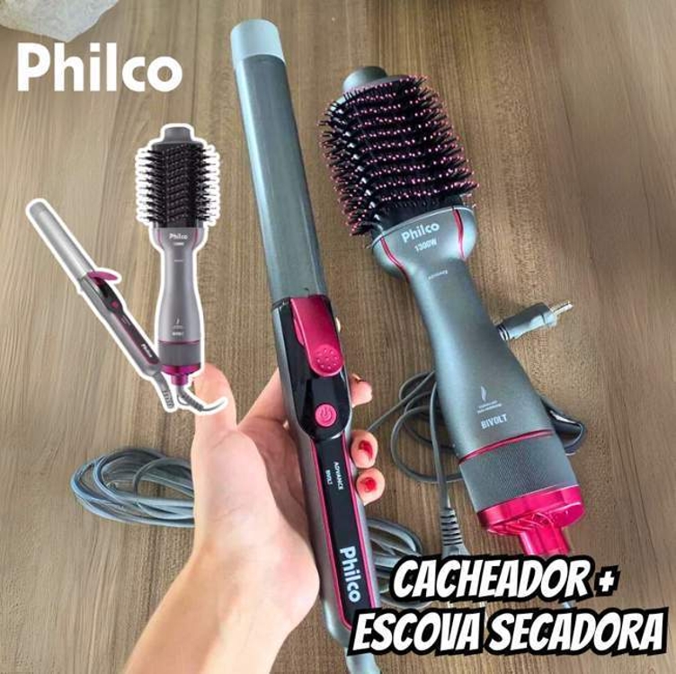 Kit Philco Pkt3000 Advance Íons Tourmaline Cor Cinza Bivolt Kit Philco Pkt3000 Advance Íons Tourmaline Cor Cinza Bivolt