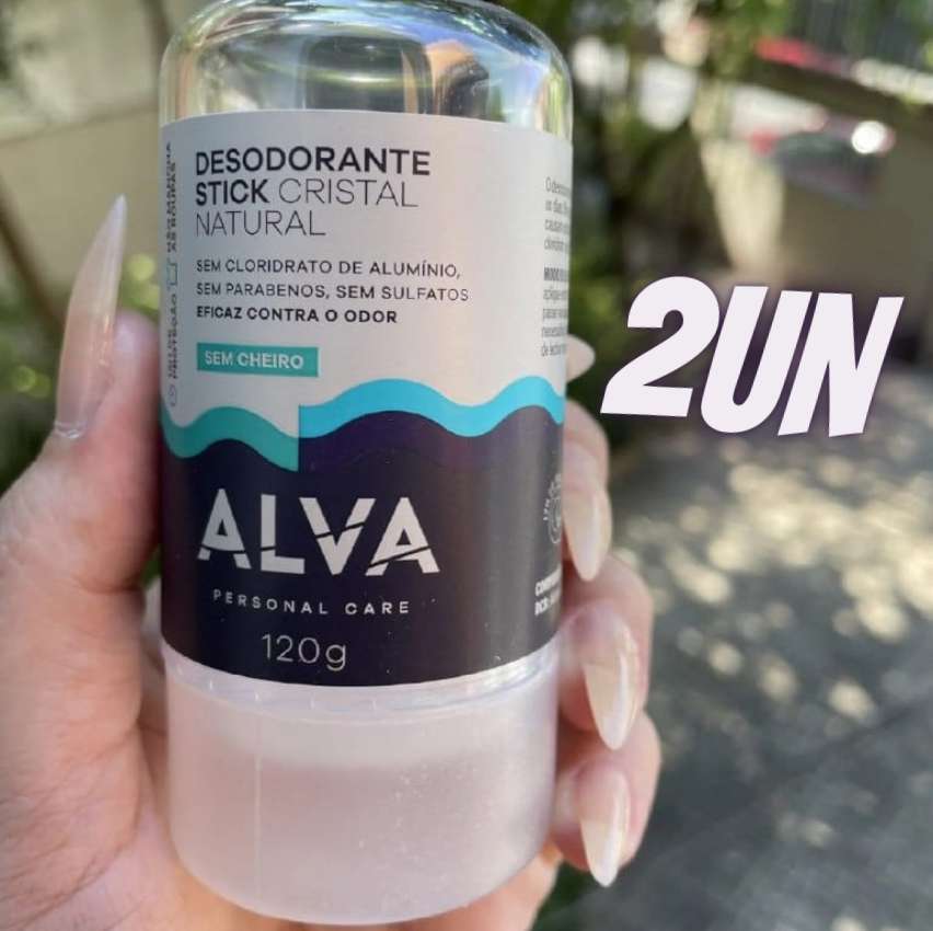 2 Unidades - Alva Naturkosmetik Desodorante Stick Kristall Sensitive -120g, Incolor 2 Unidades - Alva Naturkosmetik Desodorante Stick Kristall Sensitive -120g, Incolor