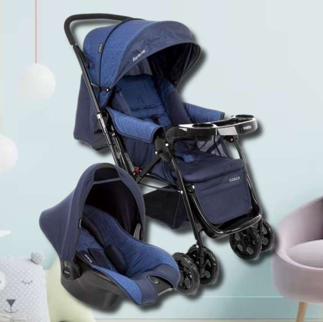 Travel System Reverse, Cosco, Azul Rajado CAX00432 Travel System Reverse, Cosco, Azul Rajado CAX00432