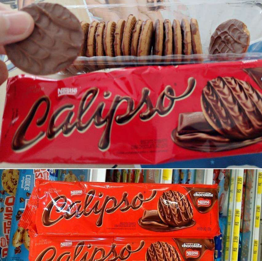 Biscoito, Calipso, Coberto, Chocolate, 130g Biscoito, Calipso, Coberto, Chocolate, 130g