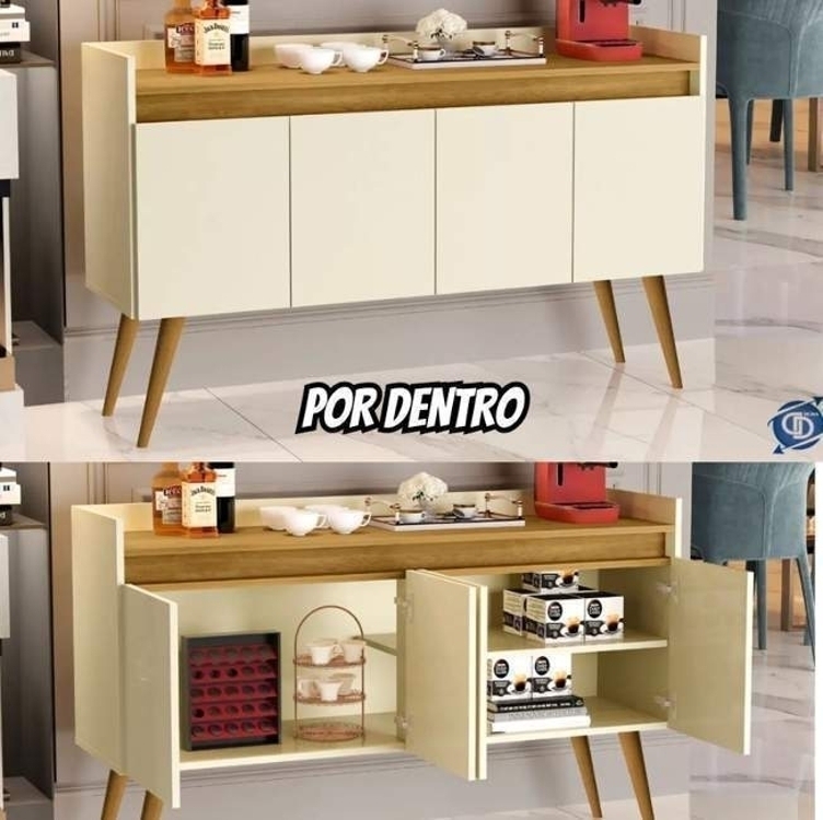Buffet Lux 4 Portas Pés Palito - Diversas Cores - JM Casa dos Móveis Buffet Lux 4 Portas Pés Palito - Diversas Cores - JM Casa dos Móveis