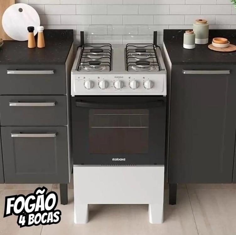 Fogão Itatiaia 4 Bocas Star Clean New Branco Fogão Itatiaia 4 Bocas Star Clean New Branco