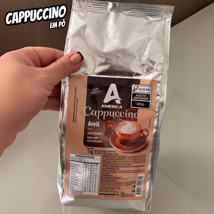 América Cappuccino Em Pó Avelã 1 Kg América Cappuccino Em Pó Avelã 1 Kg