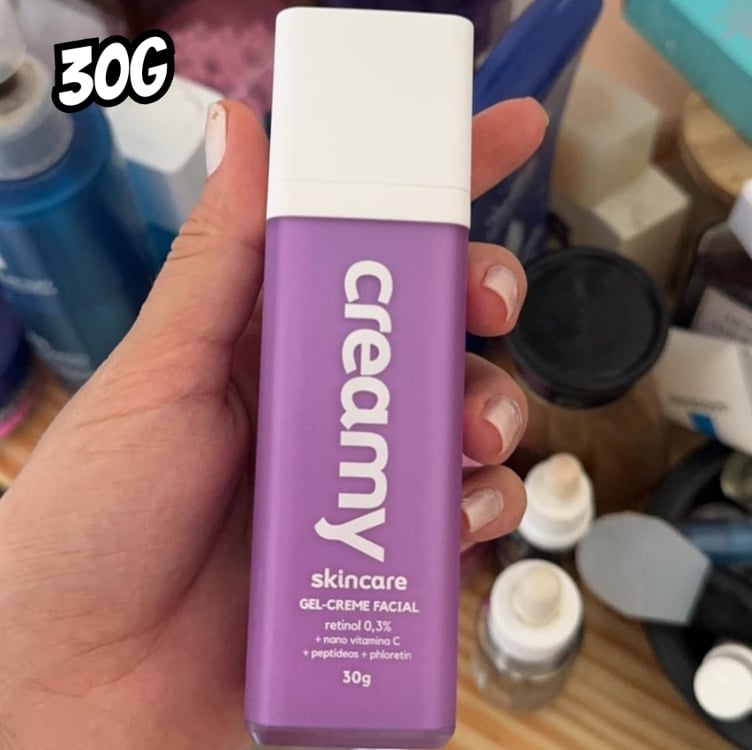 Creamy Skincare Gel-Creme Retinol 30g | Melhora Rugas Profundas, Uniformiza a Textura e o Tom da Pele, Normaliza a Espessura da Pele | Uso Noturno, Todos os Tipos de Pele Creamy Skincare Gel-Creme Retinol 30g | Melhora Rugas Profundas, Uniformiza a Textura e o Tom da Pele, Normaliza a Espessura da Pele | Uso Noturno, Todos os Tipos de Pele