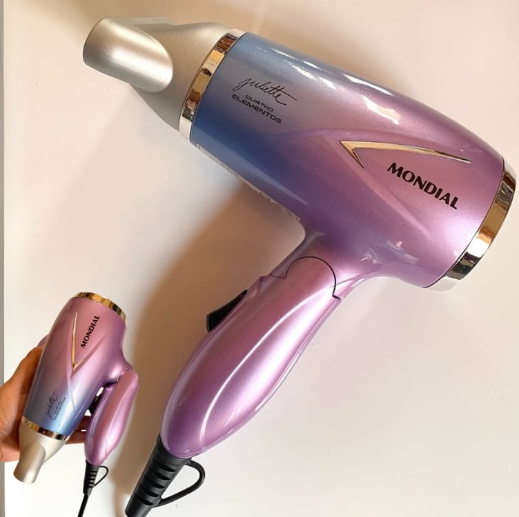 Secador De Cabelo By Juliette Mondial 1200w Sct-ju-03 Cor Azul/Rosa Secador De Cabelo By Juliette Mondial 1200w Sct-ju-03 Cor Azul/Rosa