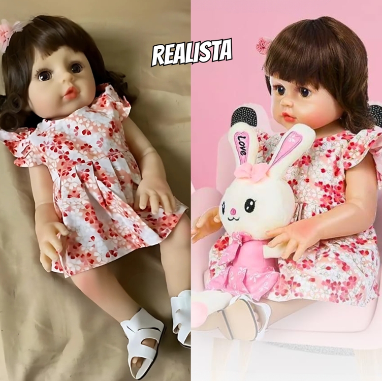 Boneca Bebê Reborn Ruby Toma Água e Faz Xixi - Lullaby Boneca Bebê Reborn Ruby Toma Água e Faz Xixi - Lullaby