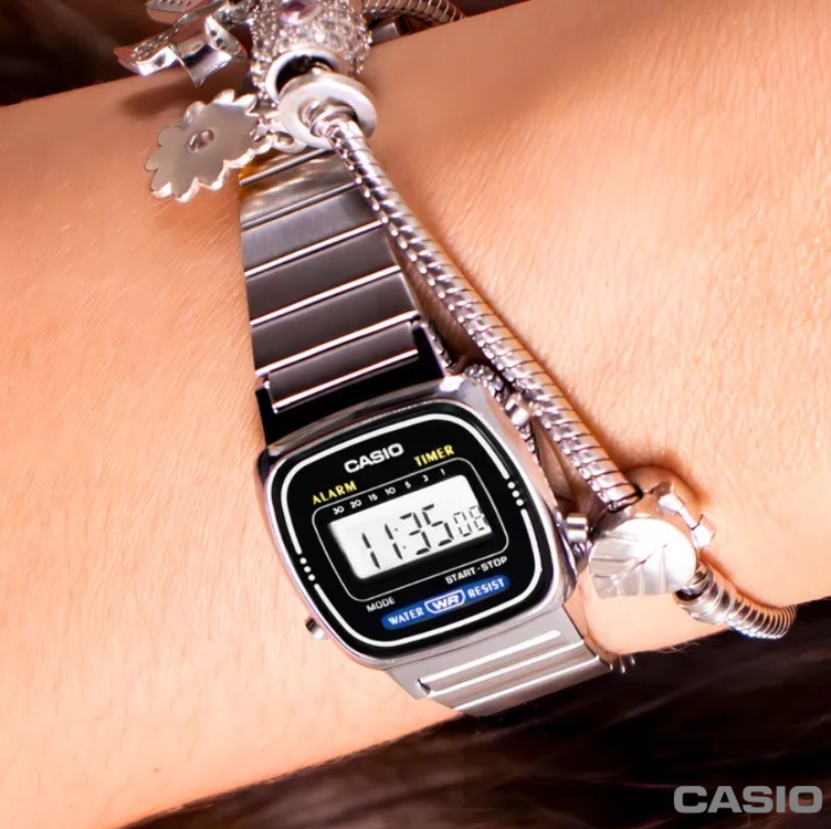 Relógio Casio Feminino Vintage Prata Original Tamanho Mini Relógio Casio Feminino Vintage Prata Original Tamanho Mini