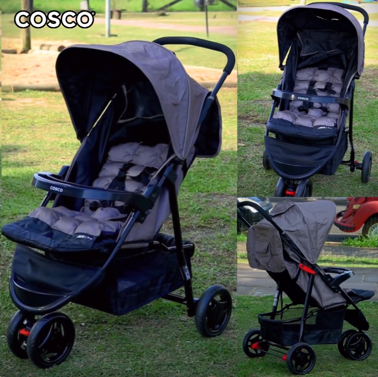 Carrinho de Bebê Toffy 03 Rodas Compacto Preto Absoluto 0 meses à 15kg IMP02177 - Cosco Kids Carrinho de Bebê Toffy 03 Rodas Compacto Preto Absoluto 0 meses à 15kg IMP02177 - Cosco Kids