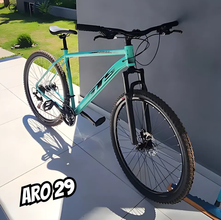 Bicicleta Aro 29 Gts Supreme Quadro Aluminio 24v Freio Disco Cor Verde Agua/Preto Tamanho do quadro 19 " Bicicleta Aro 29 Gts Supreme Quadro Aluminio 24v Freio Disco Cor Verde Agua/Preto Tamanho do quadro 19 "