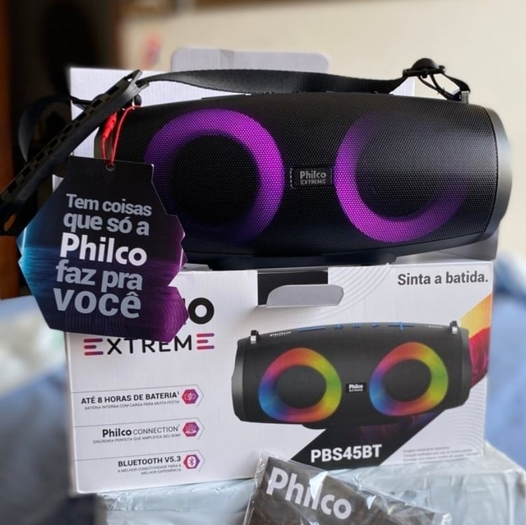 Caixa de Som Philco Speaker Extreme PBS45 com Bluetooth e Entrada USB – 40W Caixa de Som Philco Speaker Extreme PBS45 com Bluetooth e Entrada USB – 40W