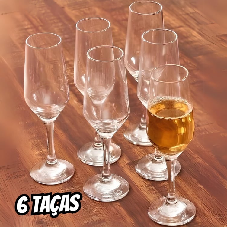 Jogo 6 Taças De Cristal Sm Buffet 186ml 6 Unidades - Nadir Jogo 6 Taças De Cristal Sm Buffet 186ml 6 Unidades - Nadir